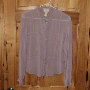 april cornell sheer purple top